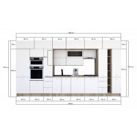 Bucatarie ZONE B 460 FRONT MDF K002 / decor 263